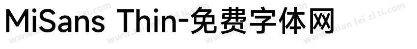 MiSans Thin字体转换
